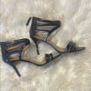 Nine West Black Strappy Stiletto Sandals